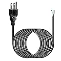 10ft 16 Gauge 3 Prong Heavy Duty Replacement Power Supply Cord Cable 110V 115V 120V Pigtail for Universal AC Appliance, NEMA 5-15P Plug US SJT 16AWG