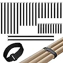 UONIKA 32 pcs 1-inch-wide Hook and Loop Cable Straps, 8"-12"-18"-24"-36" Adjustable Fastening Straps, Fixing and Organizing Cable Ties Set