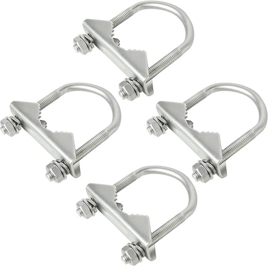 XRDS -RF Mount Clamp U-Bolt 4 PCS, Antenna Mast Clamp V Jaw Block with U Bolts for Outside Home Antenna