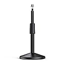 FIFINE Desktop Microphone Stand, Adjustable Heavy Duty Weighted Base Tabletop Mic Stand with Twist Clutch & 3/8'' to 5/8'' Screw, for Streaming