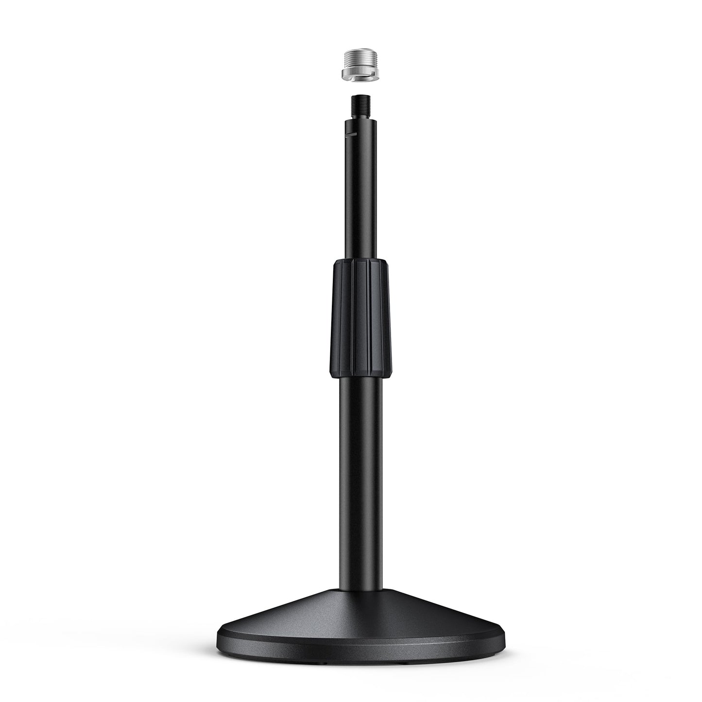 FIFINE Desktop Microphone Stand, Adjustable Heavy Duty Weighted Base Tabletop Mic Stand with Twist Clutch & 3/8'' to 5/8'' Screw, for Streaming