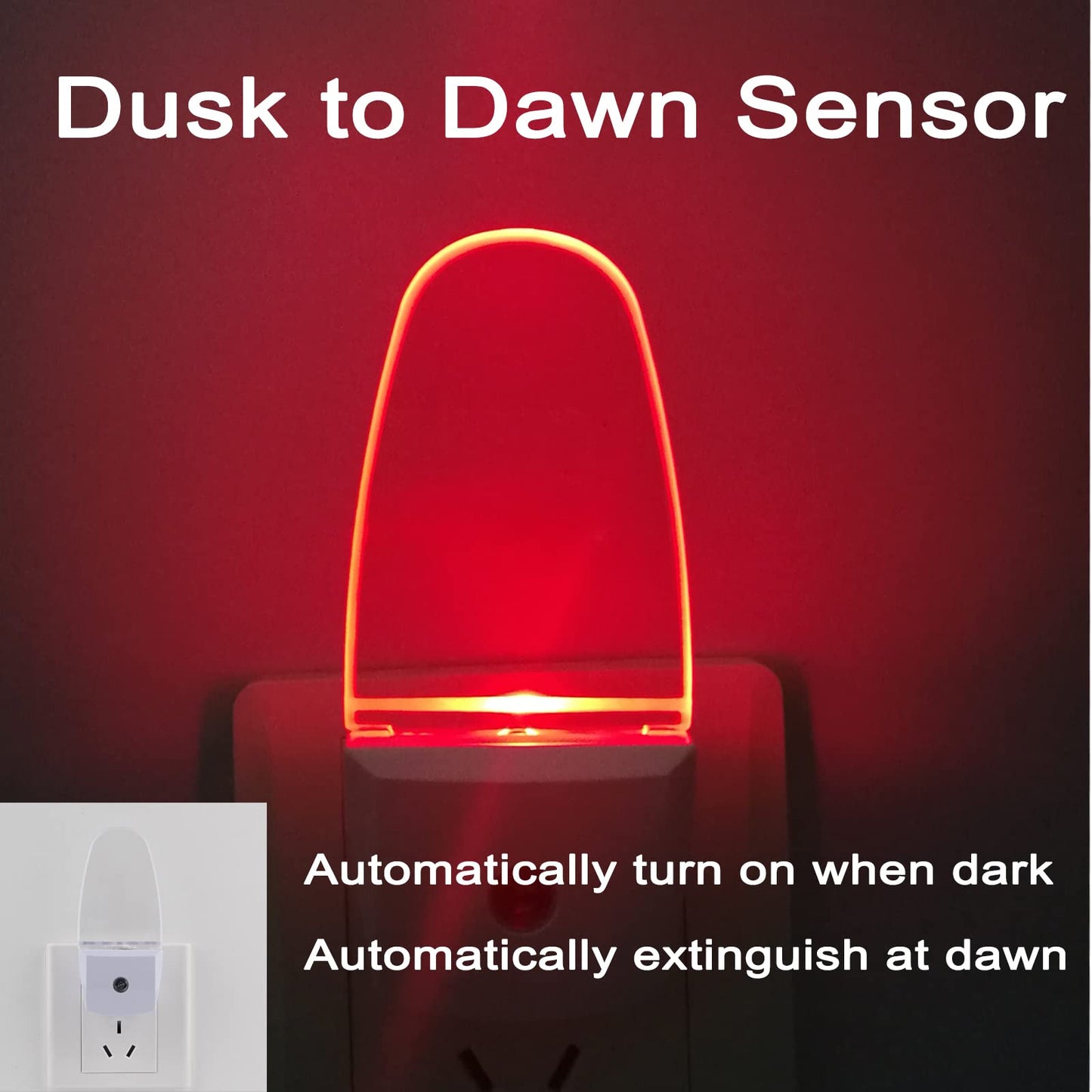 CICINY LED Night Light Plug in 4 Pack, Energy Efficient 0.5W, Dusk to Dawn Sensor Nightlights for Bedroom, Bathroom, Kitchen, Hallway, Stairs, Kids