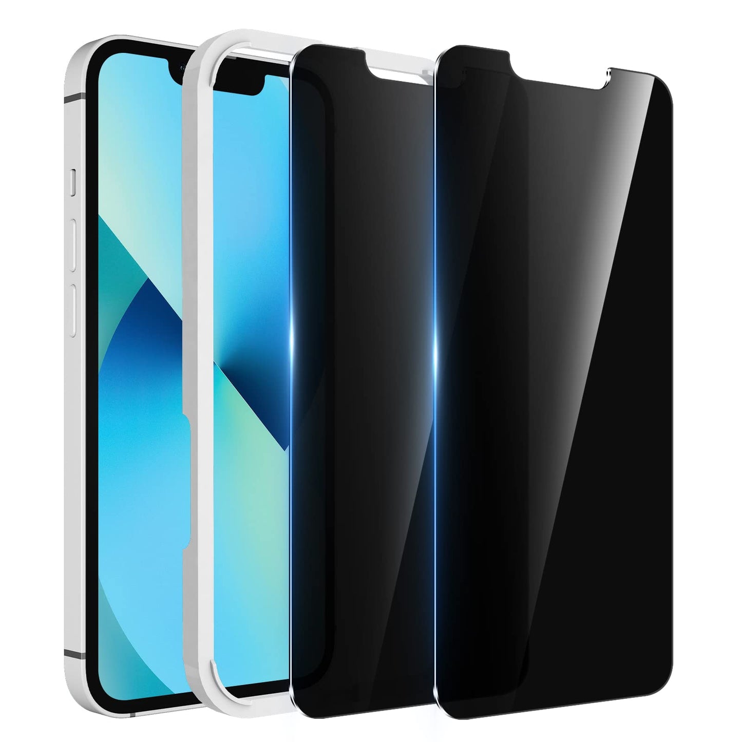 WHPXJY [2 Pack] for iPhone 13 Privacy Screen Protector Compatible with iPhone 13 Pro/14, Anti-Spy Tempered Glass Film, Touch Sensitive, No Air
