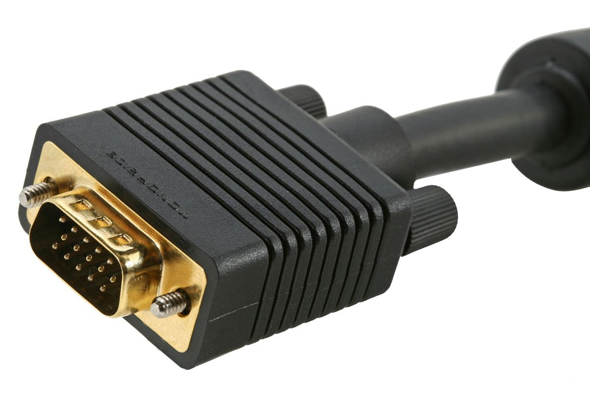 Monoprice 1.5ft SVGA Super VGA M/M Monitor Cable w/ ferrites (Gold Plated) (2 Pack)