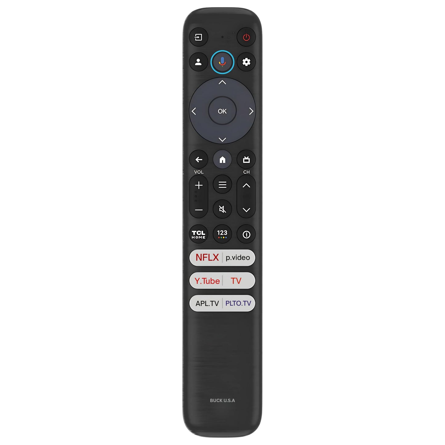 RC813 Remote Control Compatible with TCL TVs - Infrared + Bluetooth, Easy Setup, Shortcut Keys - Works with Google TV & Android TV Models QM8, QM7
