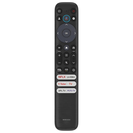 RC813 Remote Control Compatible with TCL TVs - Infrared + Bluetooth, Easy Setup, Shortcut Keys - Works with Google TV & Android TV Models QM8, QM7