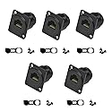 YiKaiEn RJ45 Panel Mount Adapter - 8P8C Female-to-Female Connector, Compatible with CAT6A/CAT6/CAT5E/CAT5, XLR/D-Panel Mountable, Network Port
