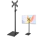 TV Stand with Mount 70” Height Adjustable Floor Monitor Stand 360°Swivel Universal Tiltable Tall TV Floor Stand for 12 to 43 inch Flat Screen Bedroom