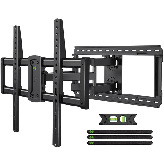 USX MOUNT Full Motion TV Wall Mount for Large TVs 42-97 Inch up to 150 lbs, Wall Mount TV Bracket with Swivel and Tilt, Fits 16",18", 24" Wood Studs