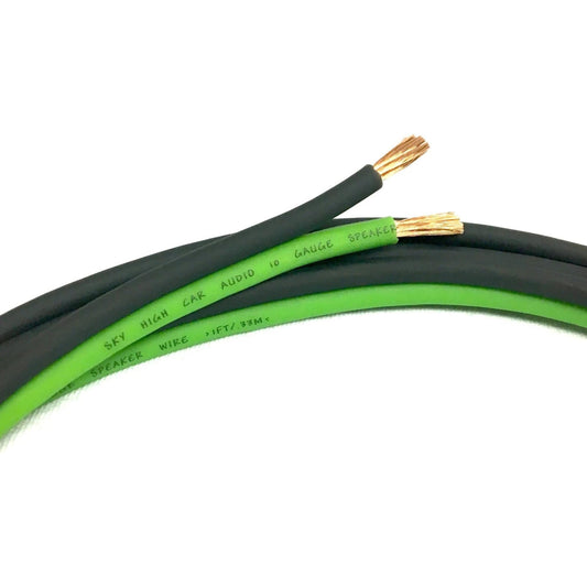 100' feet True 10 Gauge AWG CCA Speaker Wire Green/Black Car Home Audio