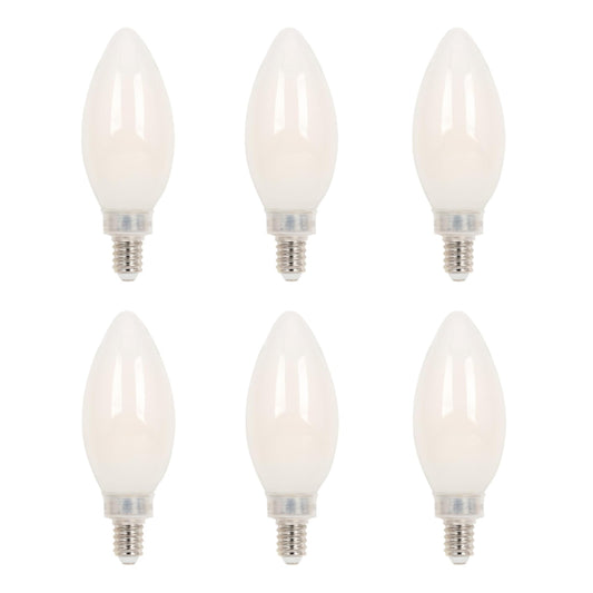 Westinghouse Lighting 5329020 4.5 Watt (60 Watt Equivalent) B11 Dimmable Soft White Filament LED Light Bulb, Candelabra Base, 6 Count (Pack of 1)