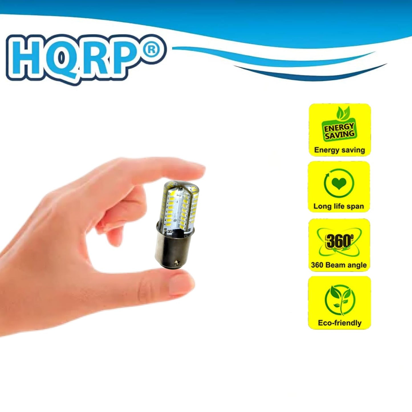 HQRP 110V LED Light Bulb Cool White Compatible with Husqvarna Viking 6270/6360 / 6370/6430 / 6440/6450 / 6460/6470 / 6570 Sewing Machine