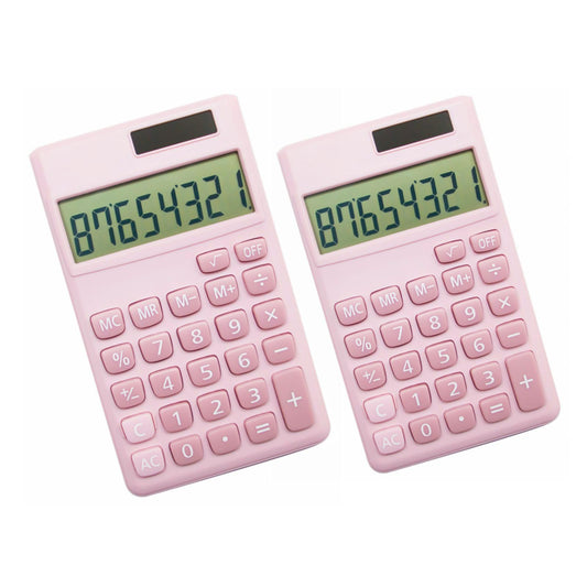Basic Standard Calculators Small Digital Desktop Calculator with 8-Digit LCD Display, Battery Solar Power Smart Calculator Pocket Size for Kids