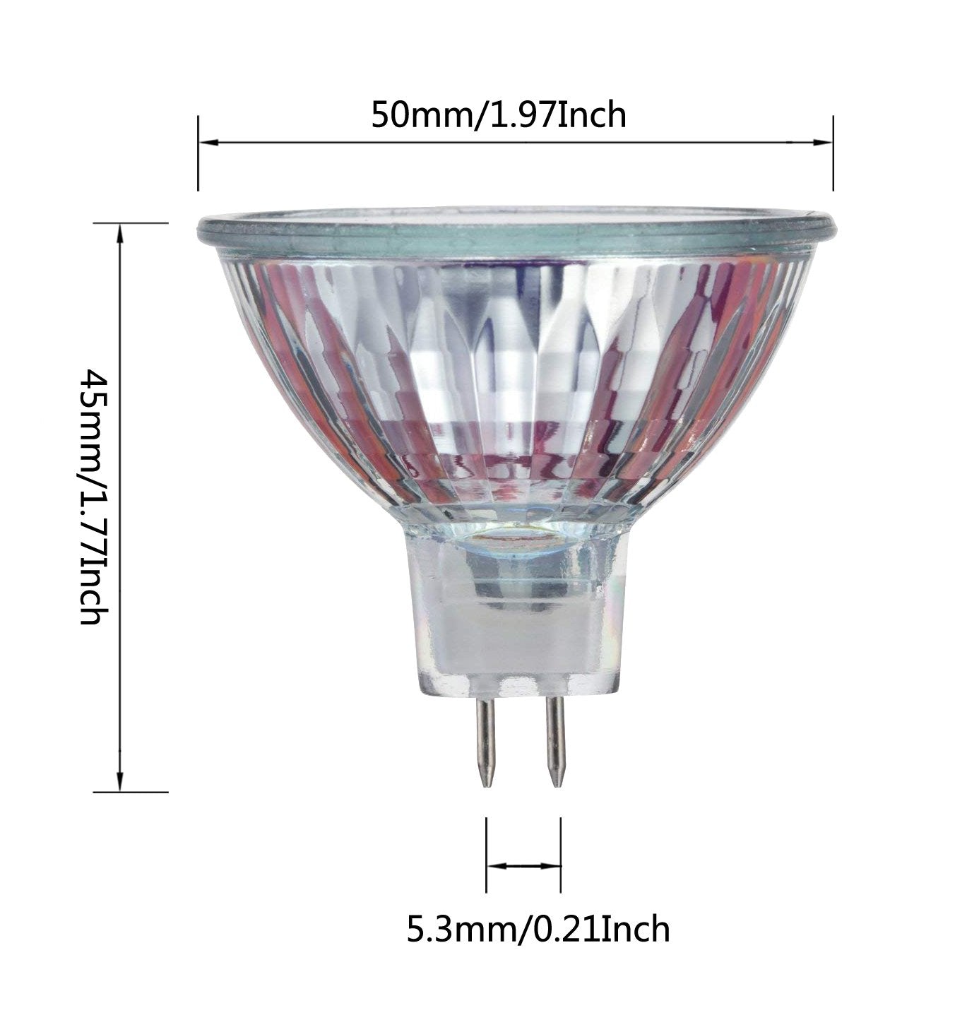 CTKcom MR16 12v 20w Halogen Light Bulbs(6 Pack) - 12 Volt Bi Pin Base,High Lumens, Precision Halogen Reflector Fiber Optic Light Bulb, Glass Cover,6