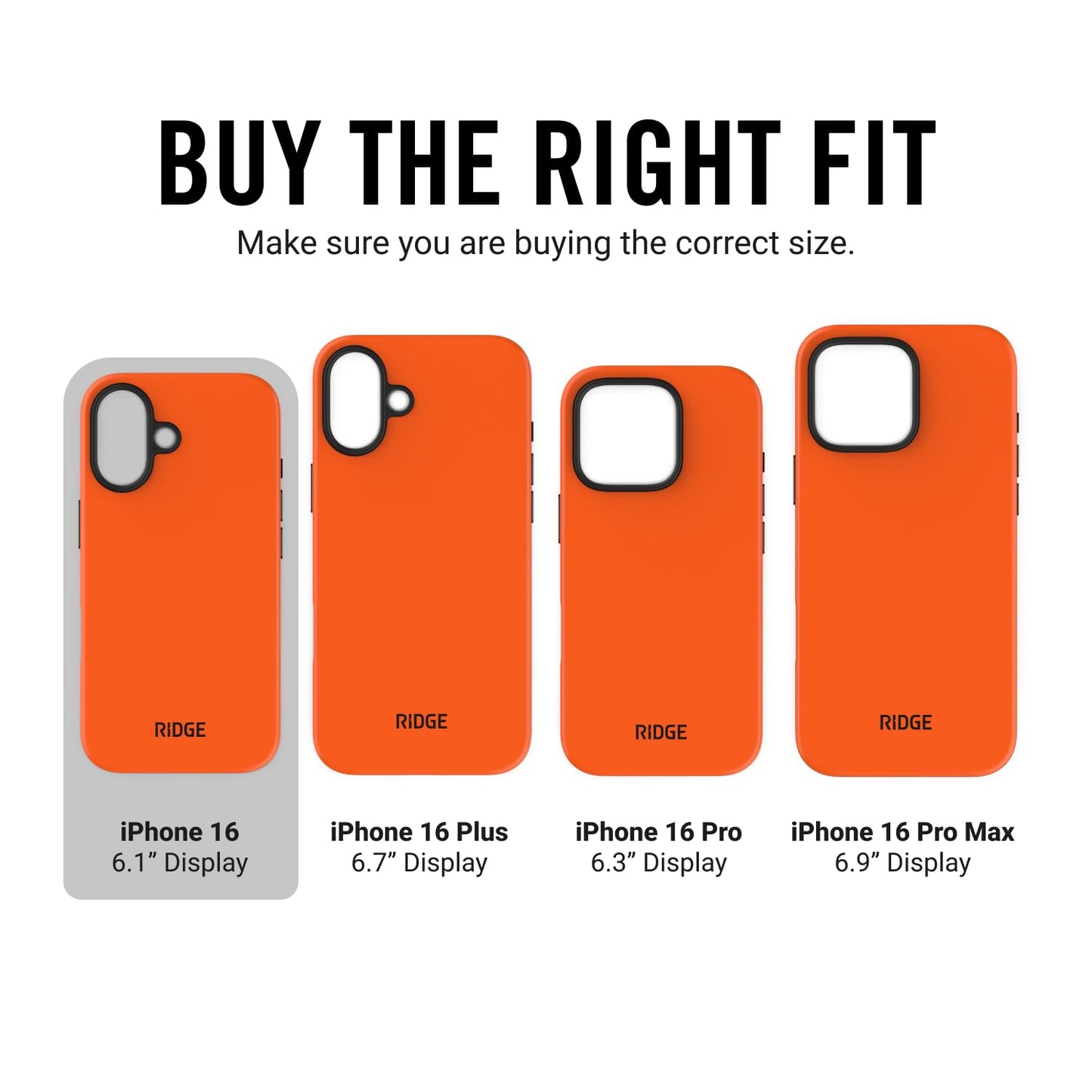 Ridge Case Compatible with iPhone 16 PRO - Compatible with MAGSAFE & Wireless Charging, Aluminum Control Buttons, Dual-Layer Construction, TPU Bumper