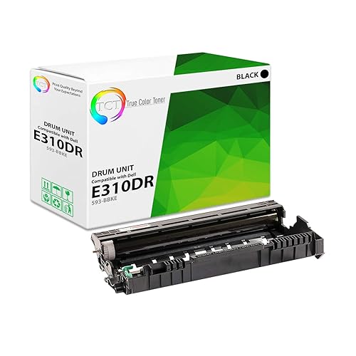 TCT E310 Drum Unit - Compatible Replacement for Dell 593-BBKE E310DR Black Works with Dell E310dw E514dw E515dn E515dw Printers (12,000 Pages)