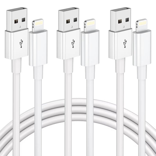 3 Pack Apple MFi Certified Charger Cable 3ft, Lightning to USB Cable 2.4A Fast Charging,iPhone chargning Cables for iPhone 13/12/11/11Pro/11Max…