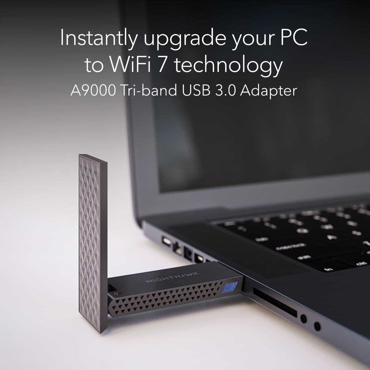 NETGEAR Nighthawk WiFi 7 USB 3.0 Adapter (A9000) - BE6500 Tri-Band Wireless Gigabit Speed (Up to 6.5 Gbps) - 6 GHz Band - Works with Any Router or