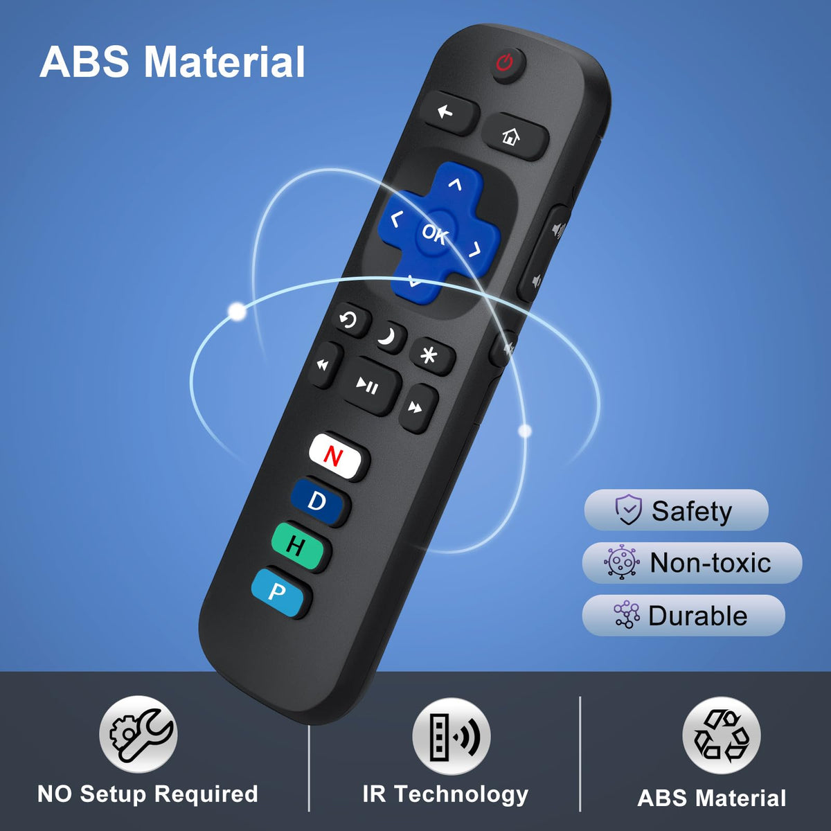 Replacement RC280 for TCL-Roku-TV-Remote-Control, RC282 for Roku-TV-Remote