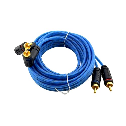 ORION Wired CR12FT (12-Ft Blue) 2 Channel RCA Male to RCA Male Stereo Car Audio Cable | RCA Cable for Amplifiers, Hi-Fi Systems, Speakers, Home
