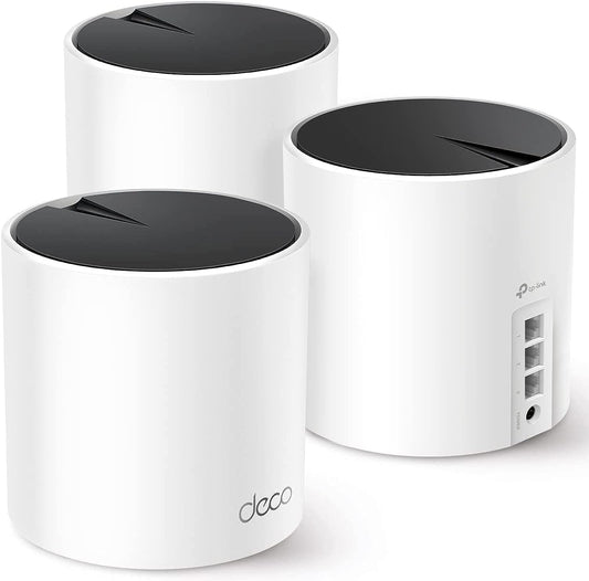 TP-Link Deco X55 AX3000 WiFi 6 Mesh System - Covers up to 6500 Sq.Ft, Replaces Wireless Router and Extender, 3 Gigabit Ports per Unit, Supports