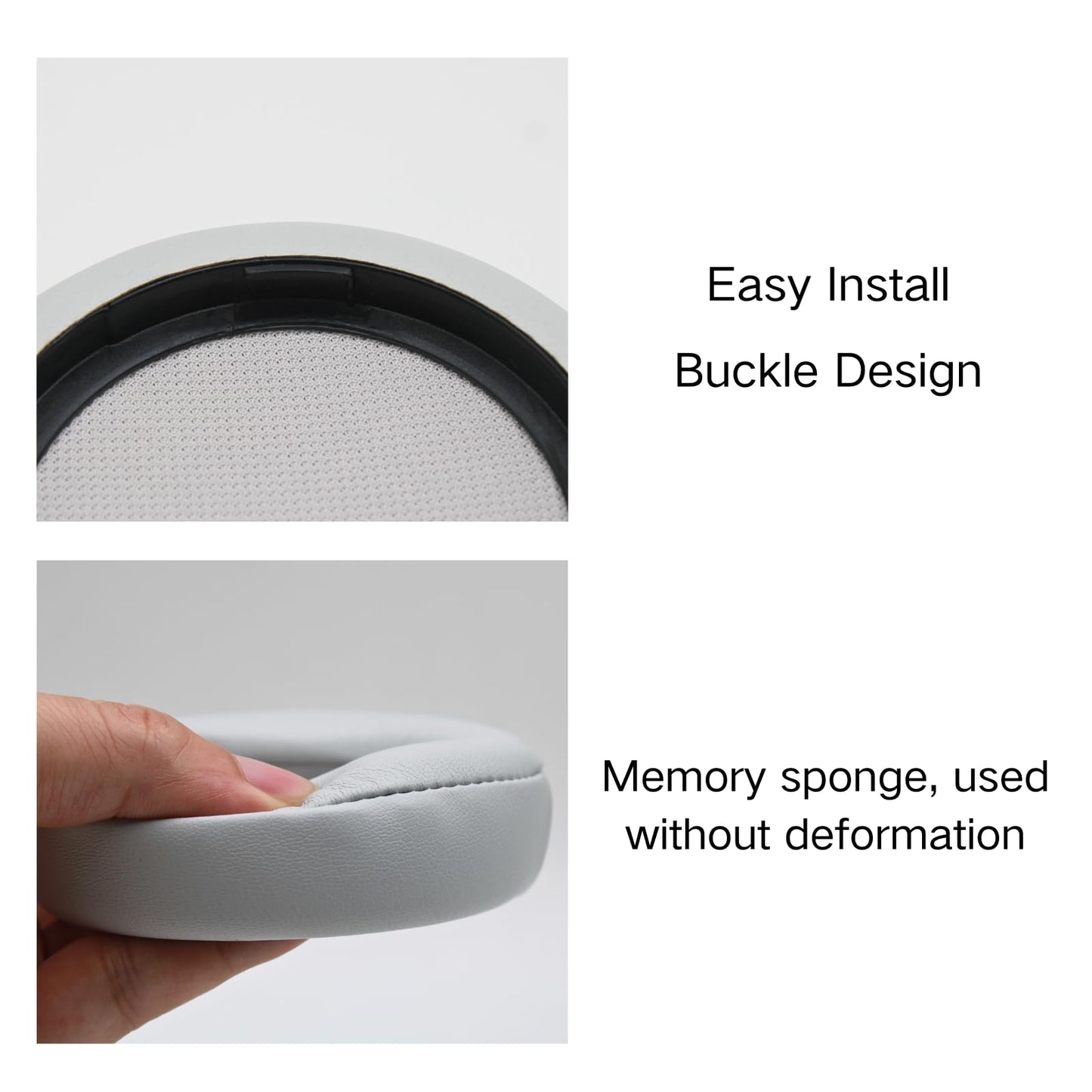 Ear Pads Replacement - Compatible with Microsoft Surface GEN I&II Headphone Protein Leather Ear Cushions Cups, Breathable Mesh Cover with Mounting