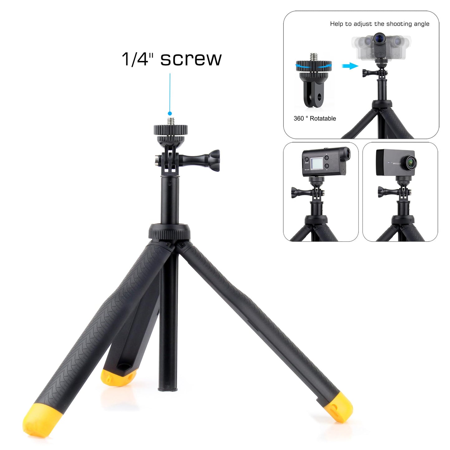 GEPULY Floating Hand Grip Underwater Waterproof Selfie Stick for GoPro Hero 13 12 11 10 9 8 7 6 5 4 3,Floating Tripod, Hand Grip,Selfie Stick