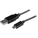 StarTech.com 1 ft Mobile Charge Sync USB to Slim Micro USB Cable - Phones & Tablets - A to Micro B M/M - Thin Micro USB Charging Cable (USBAUB1BK)