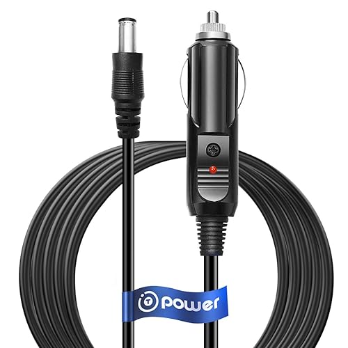 T-Power 12V Car Charger for Zyllions Back Neck Shiatsu Massager Pillow ZMA-25, ZMA-19, ZMA-13 AUTO Cigarette Lighter Cable Boat Power Supply