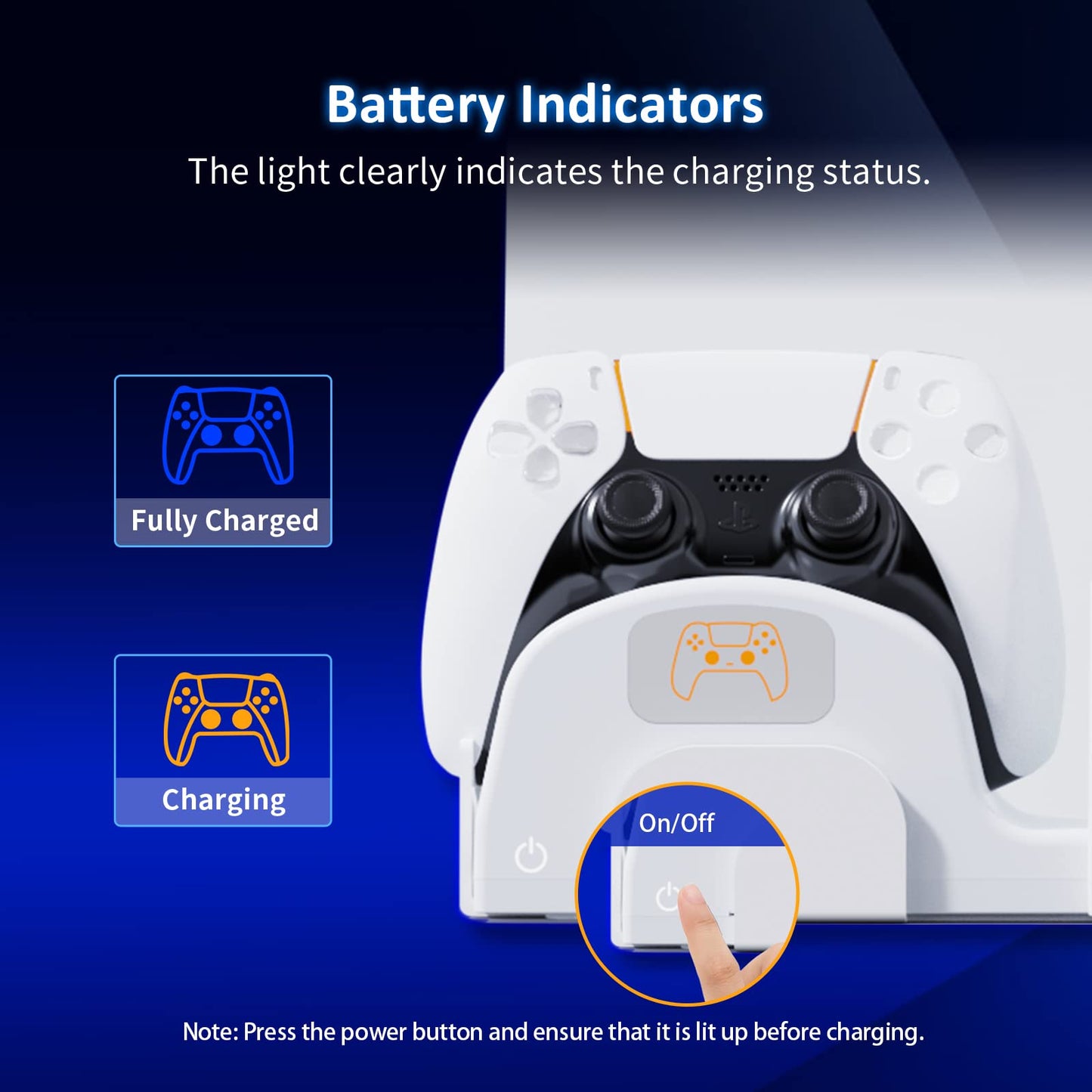 NexiGo PS5 Accessories Wall Mount with DualSense Charging Station, Stable Metal Wall Hanging Stand with LED Charging Indicator for PlayStation 5