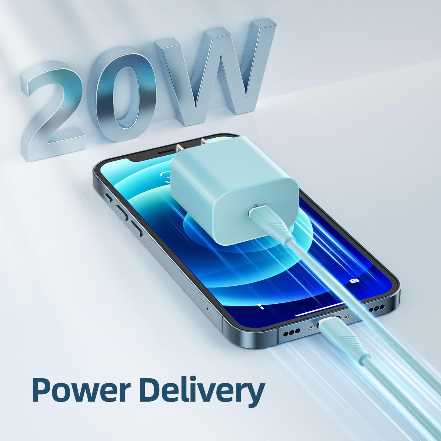 LSA Apparel iPhone Charger Fast Charging 20W PD USB-C Wall Charger and 6 FT USB C Charging Cable iPhone Fast Charger Compatible with iPhone 14 13 12