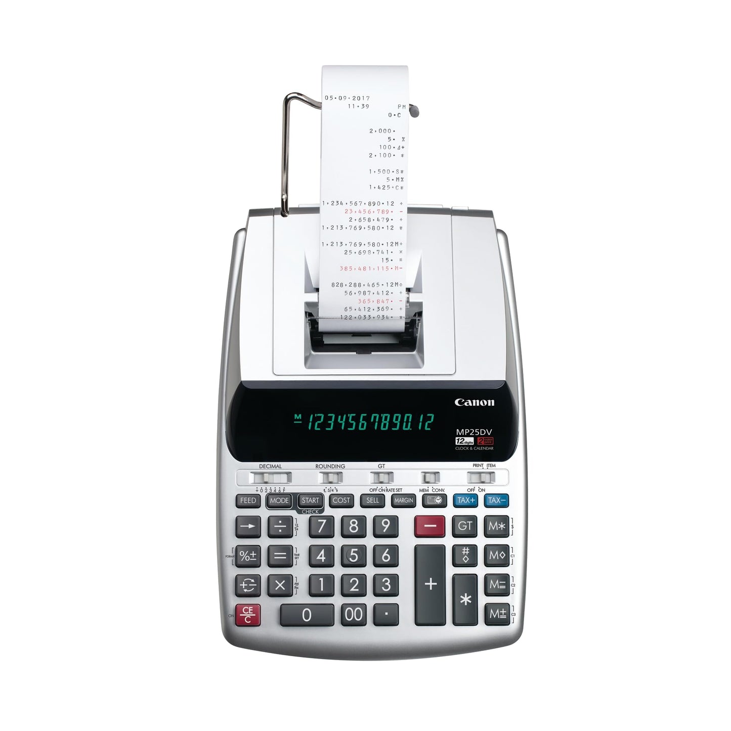 Canon Office Products 2202C001 Canon MP25DV-3 Desktop Printing Calculator with Currency Conversion, Clock & Calendar