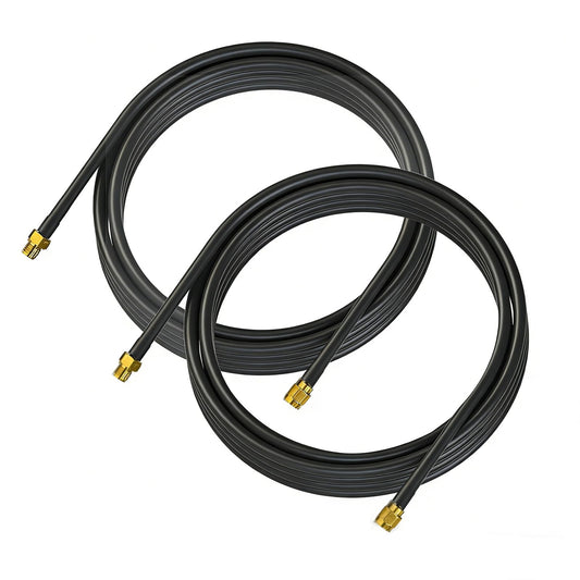 COSMIC WING WiFi Antenna Extension Cable 2-Pack RP-SMA Male to RP-SMA Female Bulkhead Mount RG174 Cable 3m 10 feet for WiFi Router Security IP Camera