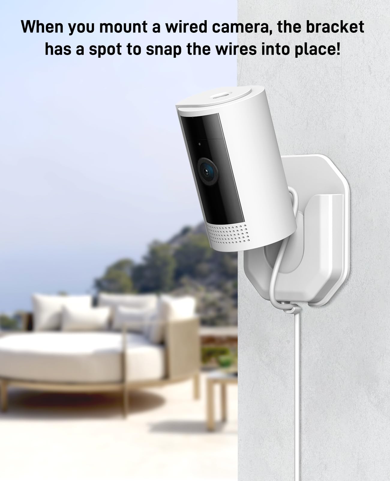 3 Pack Ring Indoor Camera No Drill No Screws Wall Mount Bracket Compatible with Ring Indoor Cam (2nd Gen)/Blink Mini /Mini 2 /Blink Outdoor 4 Camera Adhesive Wall Mount