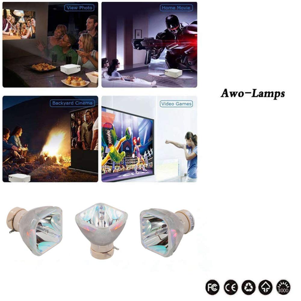 AWO Original UHP225W Lamp Bulb for LMP-H220,LMP-E221,LMP-E220,LMP-D214 for Sony