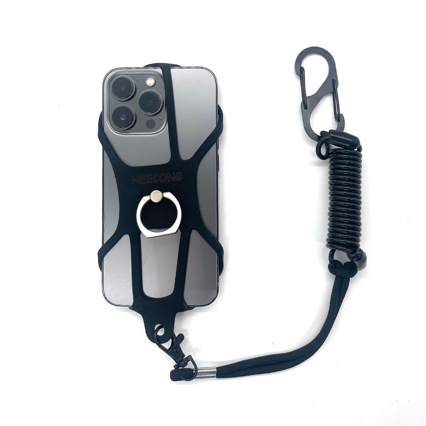 NEECONG Lanyard Holder, Universal Fishing Protect Rugged Phone Tether and Ring Grip, Compatible with Most Smartphones