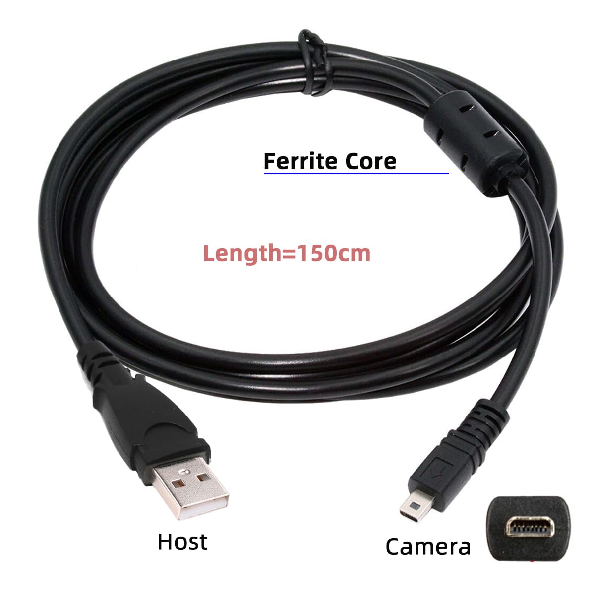 cablecc UC-E6 USB Cable for Nikon Digital SLR Cameras COOLPIX S3000 S3100 S3200 S8000 S100 S203 S230 P7000 AW100