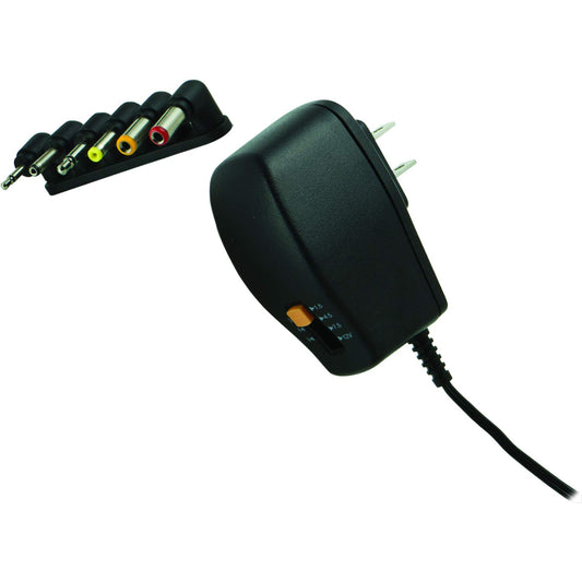 UltraPro Universal Power Supply 3V 4.5V 5V 6V 7.5V 9V 12V Adjustable Variable AC/DC Adapter up to 300mA with 6 Universal Adapter Plug Tips, Battery…