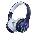 Candy Bila Kids Bluetooth 6.0 Headphones with LED Light, 85Hours Playtimes, Type-C Fast Charging, 85/94dB Volume Limited, Comfort Wireless Headphones…