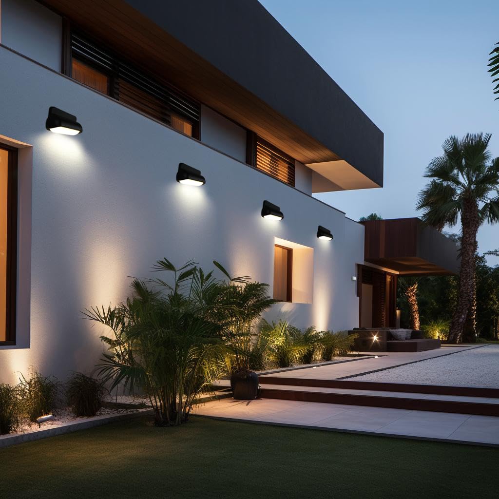 PLUSLED Modern Wall Sconce Outdoor Porch Light Waterproof Patio Lamp LED Wall Light Fixture Aluminum 13W 3000K Front Door Lamp for Indoor & Outdoor
