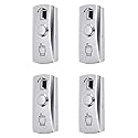 Push to Exit Button for Door Access Control System Zinc Alloy Shell NO/COM Output Classic Shape 4pcs