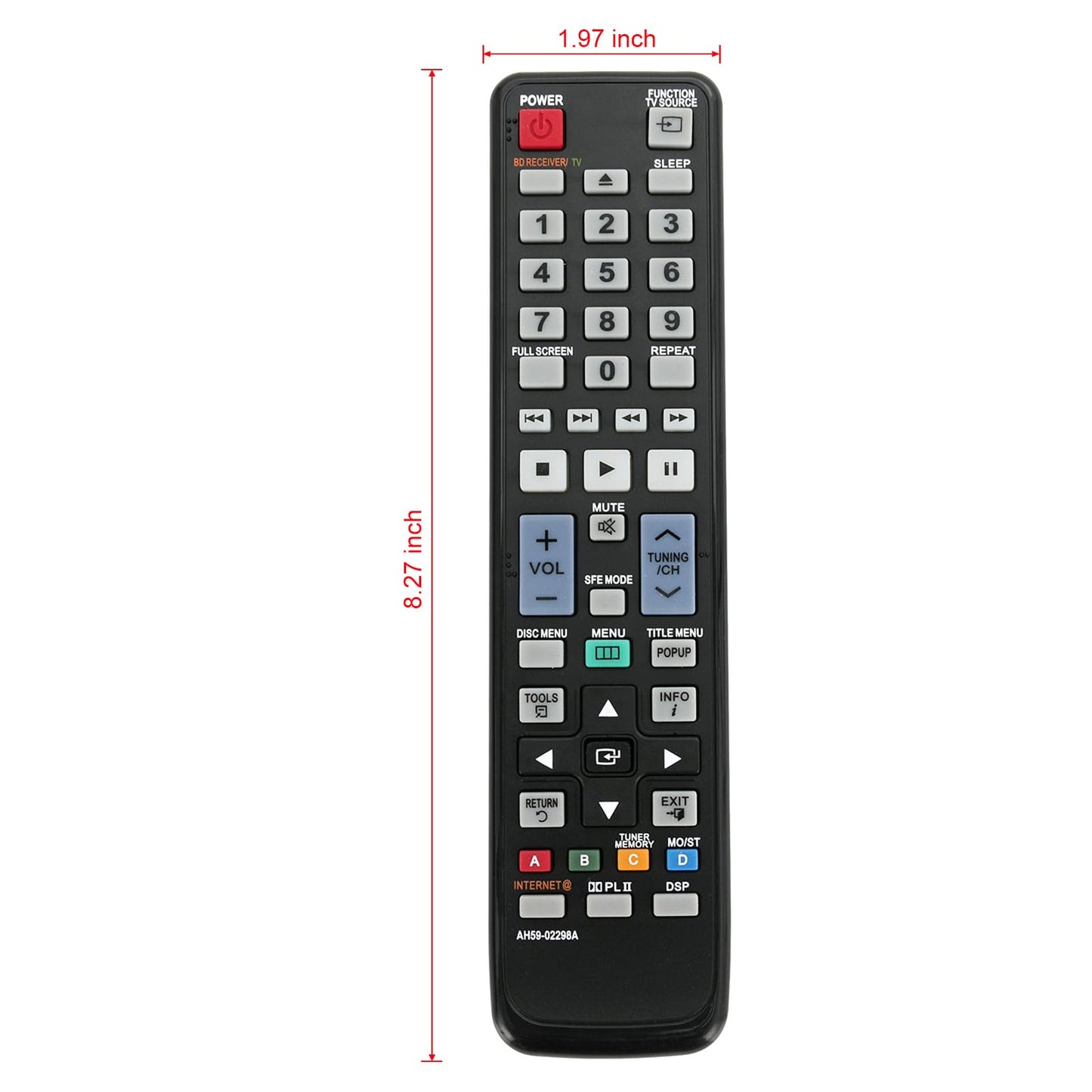 AH59-02298A Replaced Remote fit for Samsung Blu-ray HTC5500 HTC5500/NWT HTC5500/SAH HTC5500/XAA HTC5500/XAC HTC5500/XAO HTC5500/XAX HTC5500/XAZ
