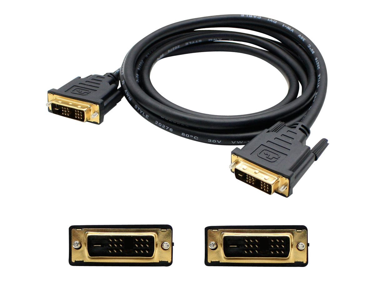 AddOn 5 Pack of 15Ft Dvi-D Single Link (18+1 Pin) Male to Male Black Cable
