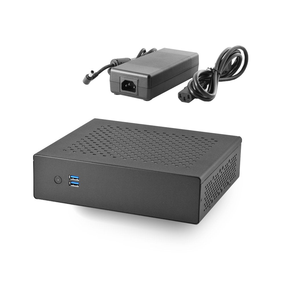 MITXPC MX500-USB3 Industrial Fanless Mini-ITX Case with Dual USB 3.0 Port w/ 120W Internal Power Supply, 120W AC Adapter