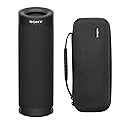 Sony SRSXB23 Extra BASS Bluetooth Wireless Portable Waterproof Speaker (Black) with Hardshell Travel and Protective Case Bundle (2 Items) - Compact