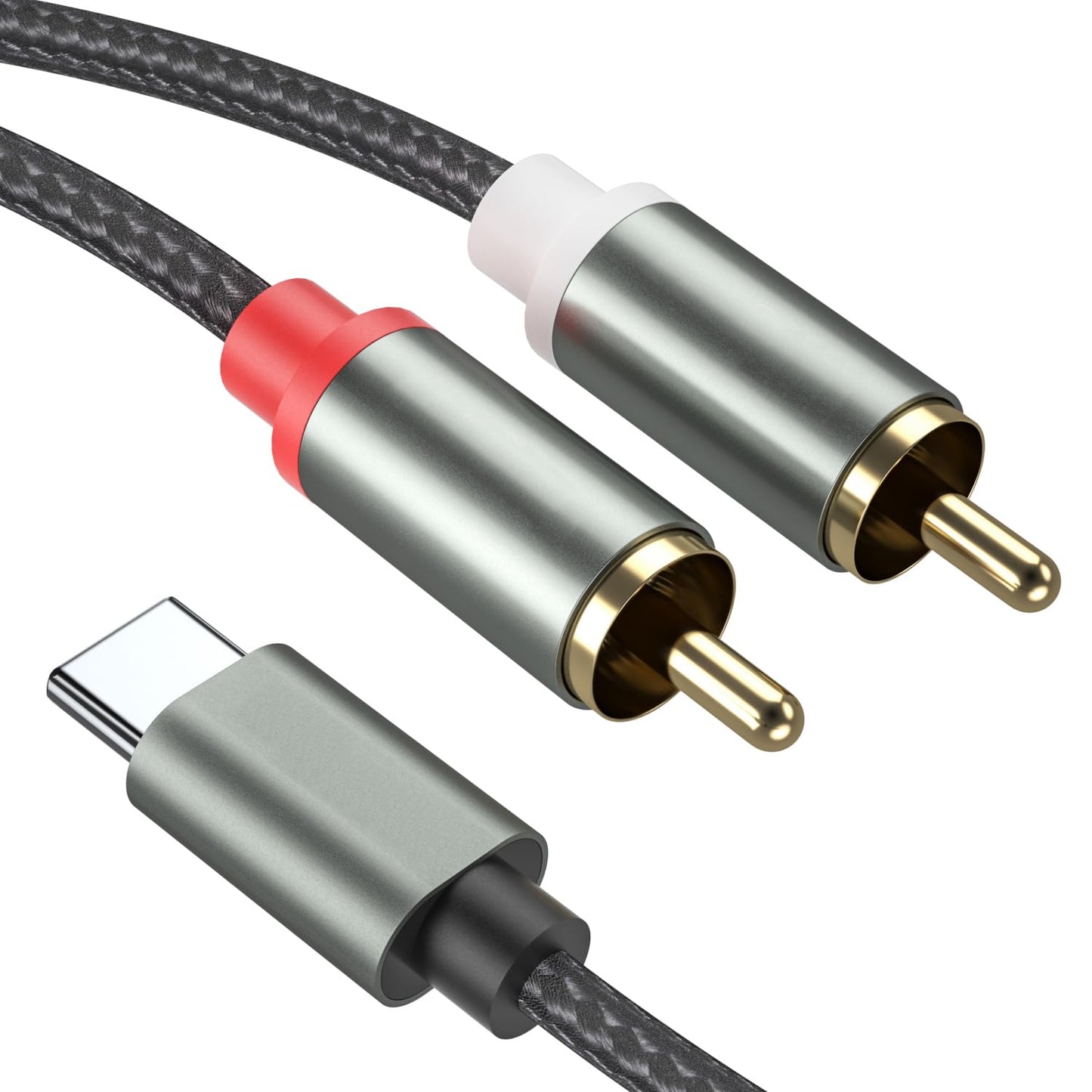 Froggen USB C to 2 RCA Audio Cable, RCA Cables Type-C to 2 Male RCA to USB C for i-Pad, Phone, Laptop, Tablet, Galaxy, Pixel, Home Theater, DVD