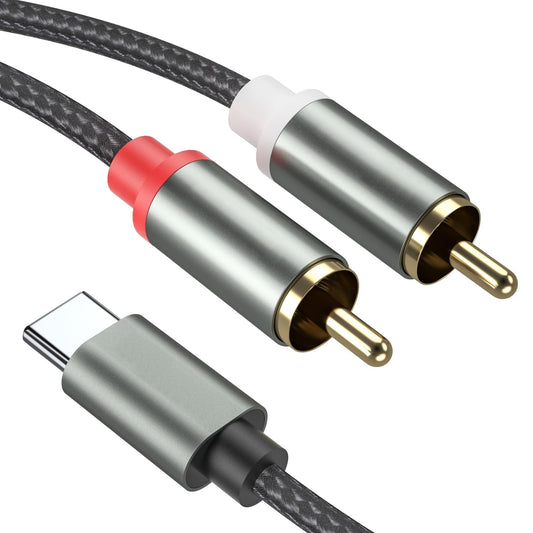 Froggen USB C to 2 RCA Audio Cable, RCA Cables Type-C to 2 Male RCA to USB C for i-Pad, Phone, Laptop, Tablet, Galaxy, Pixel, Home Theater, DVD