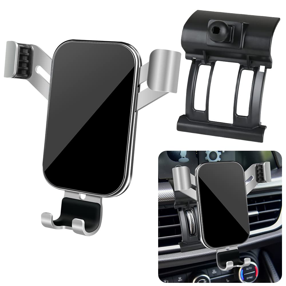 LUNQIN Car Phone Holder for Alfa Romeo Stelvio 2018 2019 2020 2021 2022 2023 2024 2025 2026 Auto Interior Accessories Best Cell Phones Mount Cellphone