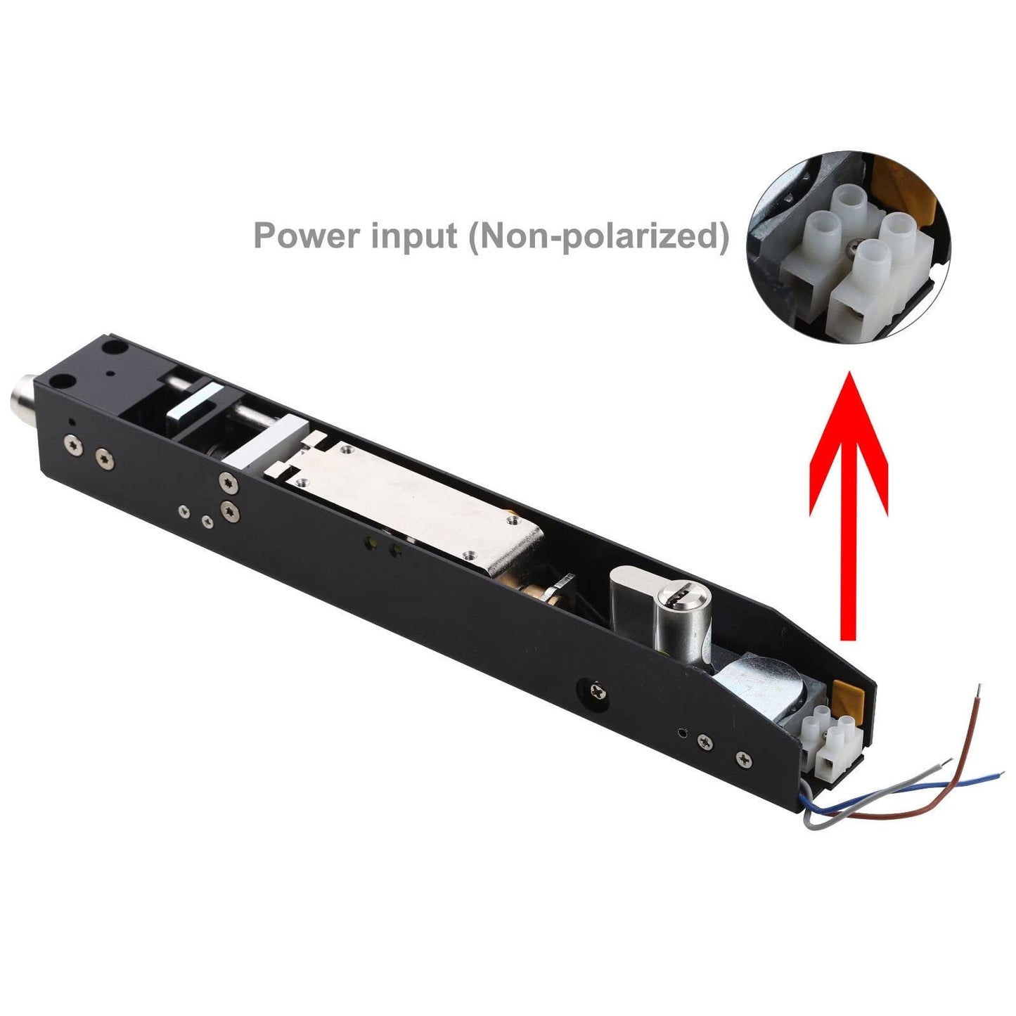 UHPPOTE Fail Secure Electric Bolt Lock Surface Mounted W/Cylinder for Steel Heavy Door