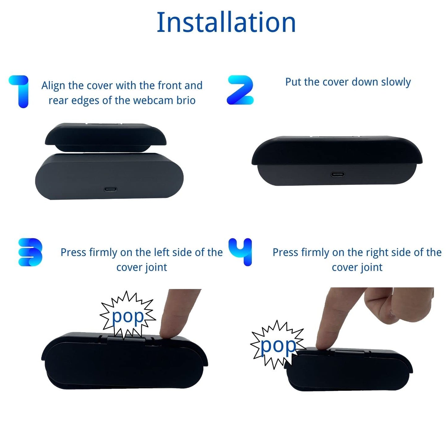 MoimTech Webcam Cover Compatible with Logitech Brio 4K Webcam, Camera Lens Privacy Webcam Covers for Logi Brio hd 4K Pro